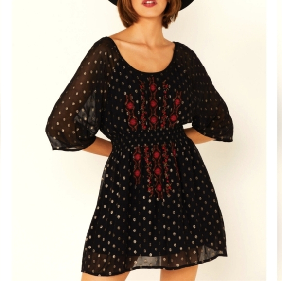 Shyanne Black Asymmetrical Embellished Mini Dress...SIZE:XL - Picture 2 of 16